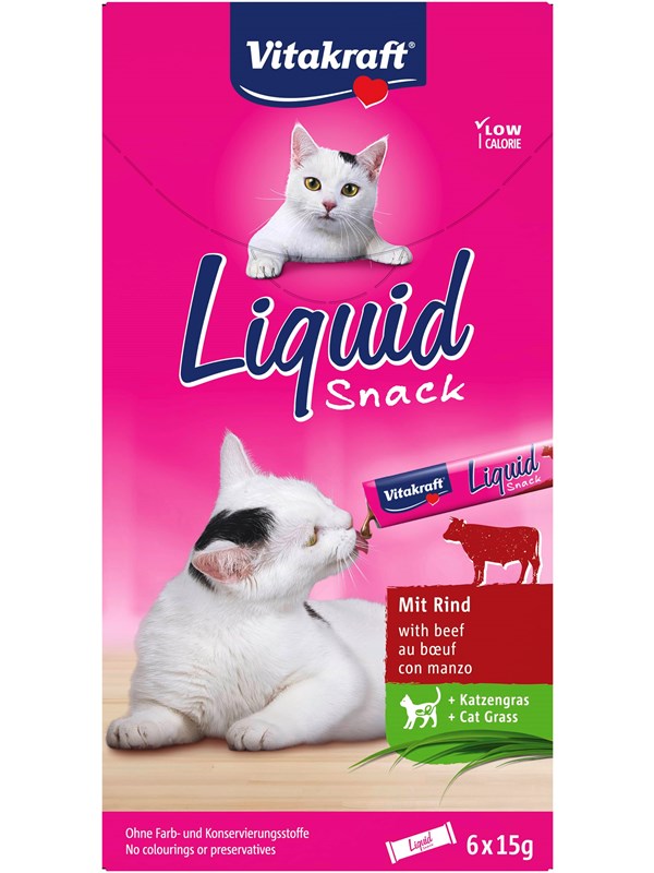 Vitakraft Liquid Snack med okse, inulin og kattegress