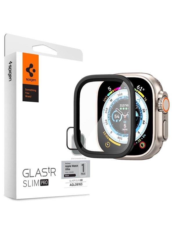 Spigen Glass tR Slim Pro 1 Pack - black - Apple Watch Ultra 2/Ultra 49mm