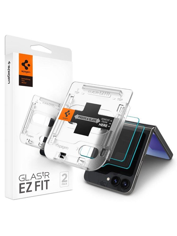 Spigen Glass tR EZ Fit Cover 2 Pack - Samsung Galaxy Z Flip6