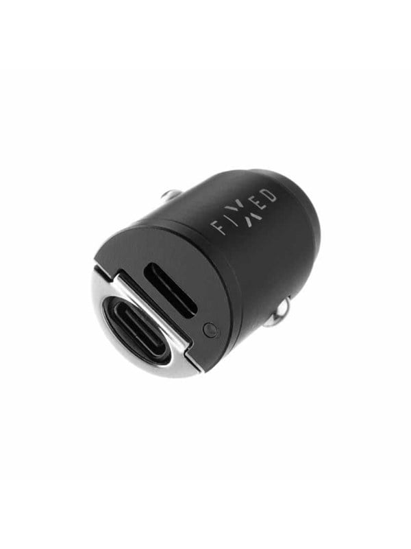 FIXED Super Fast Car Charger 30W 2x USB-C PD Black