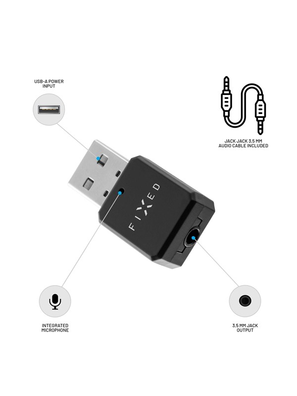 FIXED SIGNAL Bluetooth Audio Receiver 3.5mm Black