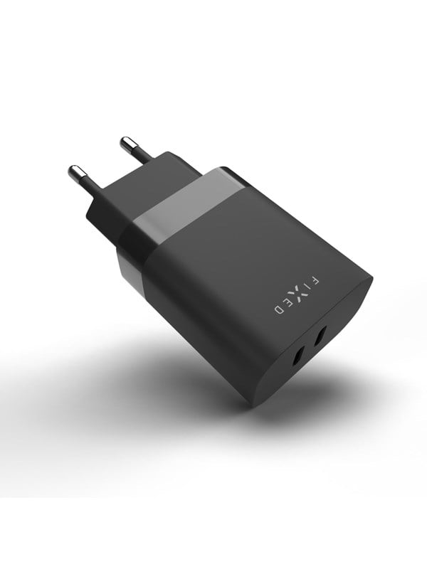 FIXED Super Fast Charger 2xUSB-C PD 3.0 35W Black