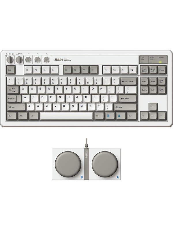 Bilde av 8bitdo Retro Mechanical Keyboard - Bluetooth/2.4g/usb-c (m Edition) - Engelsk - Storbritannia