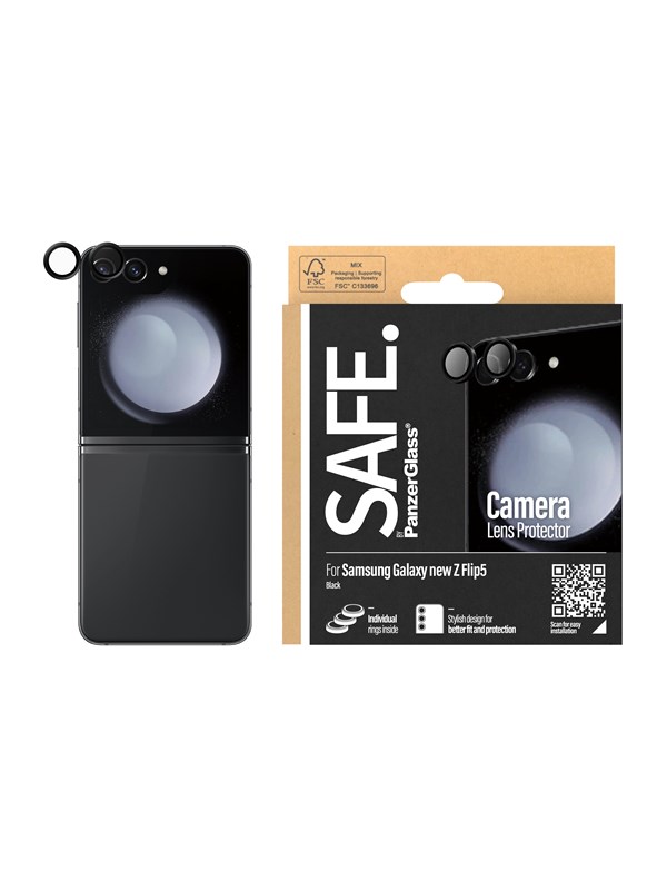 SAFE. by PanzerGlass Camera Lens Protector for Samsung Galaxy Z Flip6 | Black