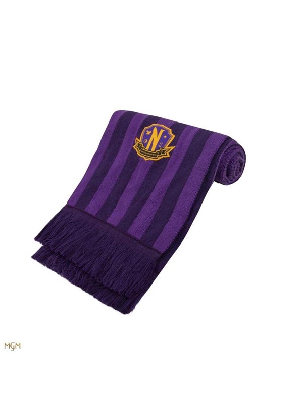 Cinereplicas - Wednesday scarf Nevermore Academy Purple - Skjerf