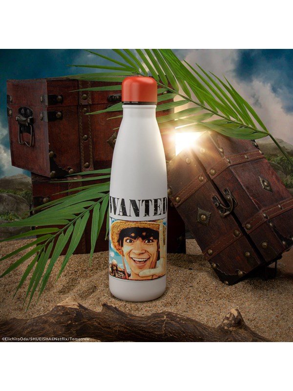 Cinereplicas - One Piece Wanted Luffy Water Bottle - Vannflaske