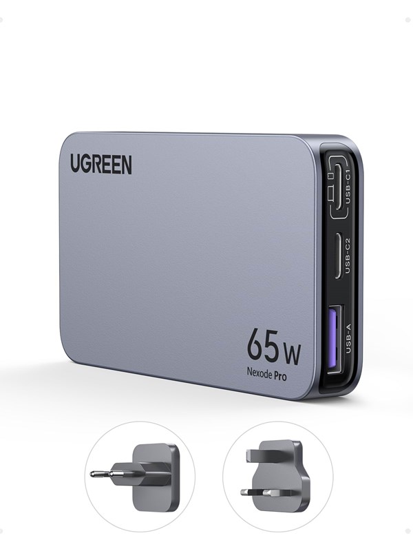 UGREEN Nexode Pro 65W 3-Port GaN Ultra-Slim Fast Travel Charger