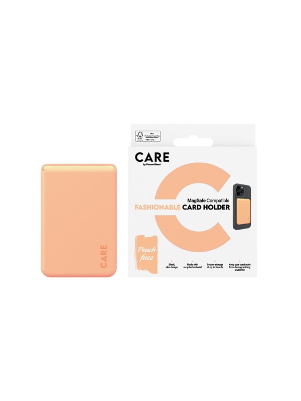 CARE by PanzerGlass Fashionable Card Holder Peachy iPhone