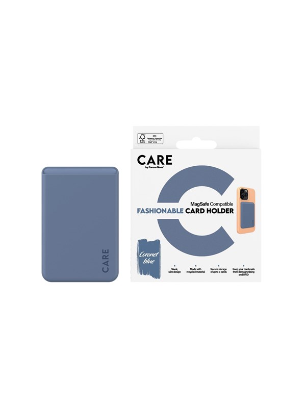 CARE by PanzerGlass Fashionable Card Holder Blue iPhone