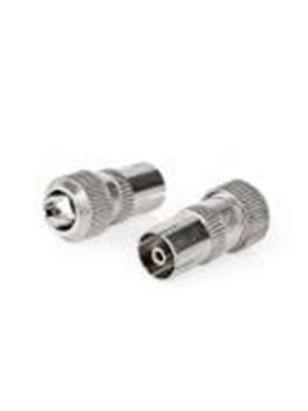 Nedis IEC (Coax) Connector | Straight | Female | Nickel Plated | 75 Ohm