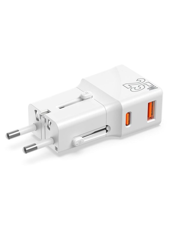 Mobile Origin Travel adapter 25W EU/US/UK/AU whi