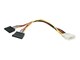 Strømkabel (intern) - StarTech.com LP4 to 2 SATA Internal Power Splitter Cable - PYO2LP4SATA