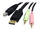 KVM-kabel - StarTech.com 4-in-1 USB DisplayPort KVM Switch Cable w/ Audio & Microphone - video / USB / lydkabel - DP4N1USB6