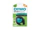 Papir, Fotopapir & Etiketter - DYMO Letratag plasttape, sort på grønn, 12mm x 4m rull - S0721640