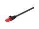 Nettverkskabel - UTP CAT 6E - Black - 0.25m - 4040849952555