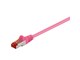 Nettverkskabel - LAN STP CAT 6 - Magenta - 0.25m - 4040849933394