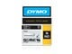 Papir, Fotopapir & Etiketter - DYMO Rhino industri vinyl tape,12 mm x 5.5 m rull, hvit på sort - 1805435