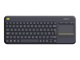 Tastatur - Logitech K400 Plus Ergonomic Wireless Touch - Tastatur - Nordisk - Svart - 920-007141