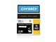 Papir, Fotopapir & Etiketter - DYMO Dymo Rhino permanent polyester 9mm x 5.5m - sort på hvit - 18482