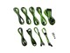 Strømkabel (intern) - CableMod PRO ModMesh C-Series RMi/RMx Cable Kit - Black/Light Green - CM-PCSR-FKIT-NKKLG-R