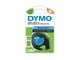 Papir, Fotopapir & Etiketter - DYMO Letratag plasttape, sort på blå, 12mm x 4m ruller - S0721650