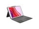 Tastatur - Logitech Combo Touch for iPad 10.2" 7/8/9th Gen - ND - Tastatur & Foliosett - Nordisk - Grå - 920-009628