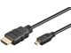 Skjermkabel - Pro HDMI - Micro HDMI 2.0 - Skjermkabel - 2m - Svart - MHDMI20B-2