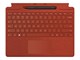 Tastatur - Microsoft Surface Pro Signature Keyboard - keyboard - with touchpad accelerometer Surface Slim Pen 2 storage and charging tray - Tastatur - Nordisk - Rød - 8X8-00029