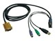 KVM-kabel - Tripp Lite 10ft USB / PS2 Cable Kit for KVM Switch B020-U08 / U16 10' - keyboard / video / mouse / USB cable - 3 m - P778-010