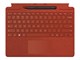 Tastatur - Microsoft Surface Pro Signature Keyboard - keyboard - with touchpad accelerometer Surface Slim Pen 2 storage and charging tray - poppy red - with Slim Pen 2 - Tastatur - Rød - 8X6-00029