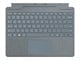 Tastatur - Microsoft Surface Pro Signature Keyboard - keyboard - with touchpad accelerometer Surface Slim Pen 2 storage and charging tray - ice blue - with Slim Pen 2 - Tastatur - Blå - 8X6-00049