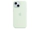 Mobil - Deksel og etui - Apple iPhone 15 Silicone Case with MagSafe - Soft Mint - MWNC3ZM/A