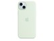 Mobil - Deksel og etui - Apple iPhone 15 Plus Silicone Case with MagSafe - Soft Mint - MWNG3ZM/A