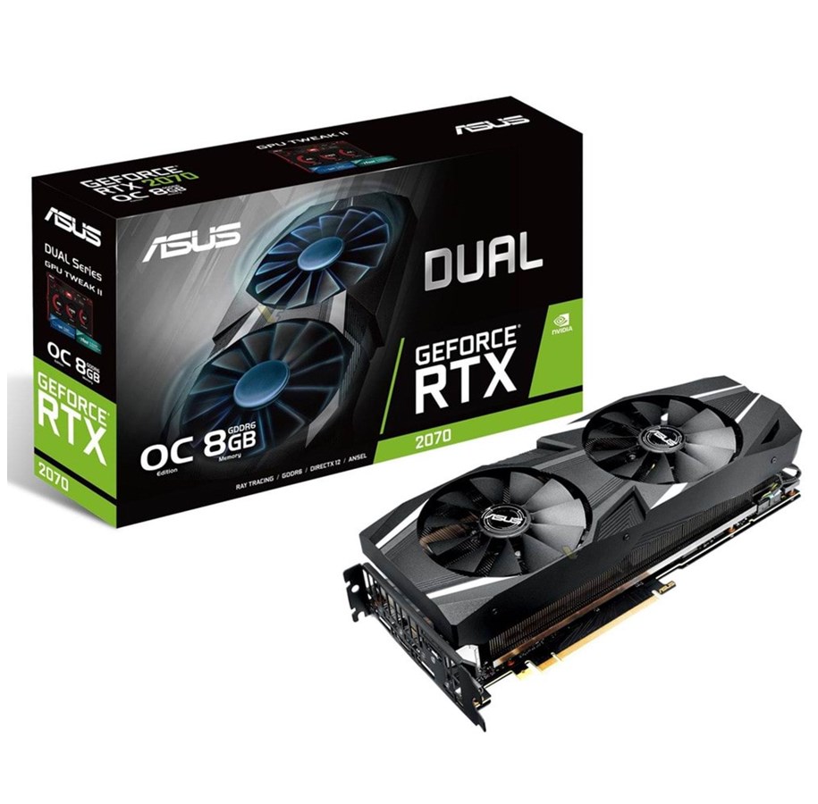 Asus Geforce Rtx 2070 Dual Oc 8gb Gddr6 Ram Grafikkort Billig 6501