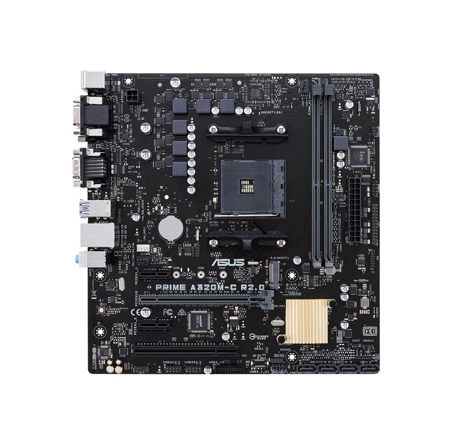 Asus Prime A320m C R20 Hovedkort Amd A320 Amd Am4 Socket Ddr4