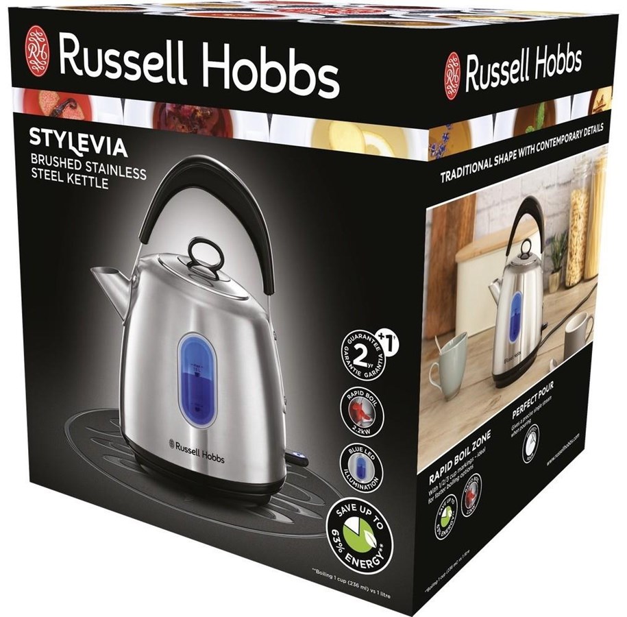 Russell Hobbs Vannkoker Stylevia Kettle 28130-70 - Børstet rustfritt stål -  2200 W