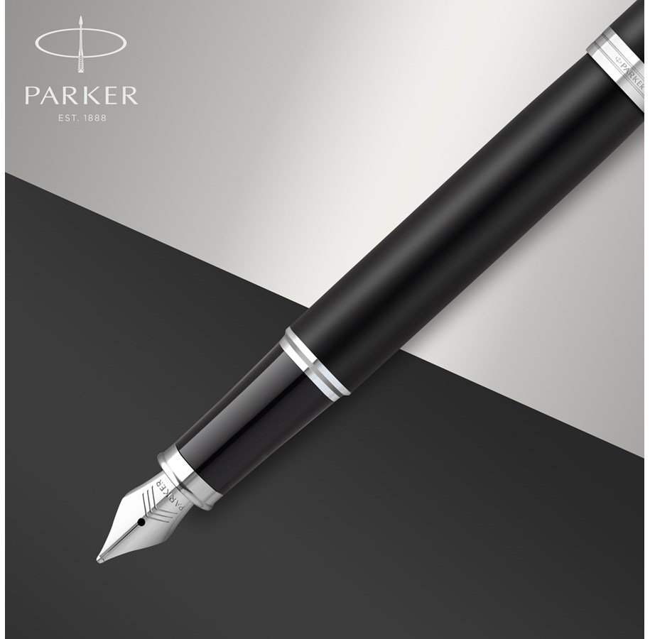 Parker IM Fountain Pen, Matte Black with Chrome Trim