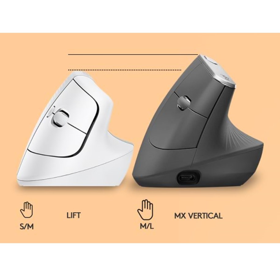 LOGITECH LIFT VERTIKAL ERGONOMISK MUS GRAFIT/SVART 