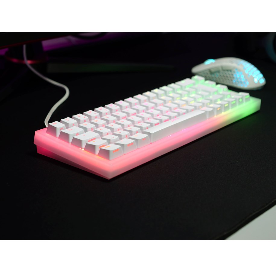 Xtrfy K5 Transparent Clavier Gamer AZERTY Blanc - Coolblue - avant