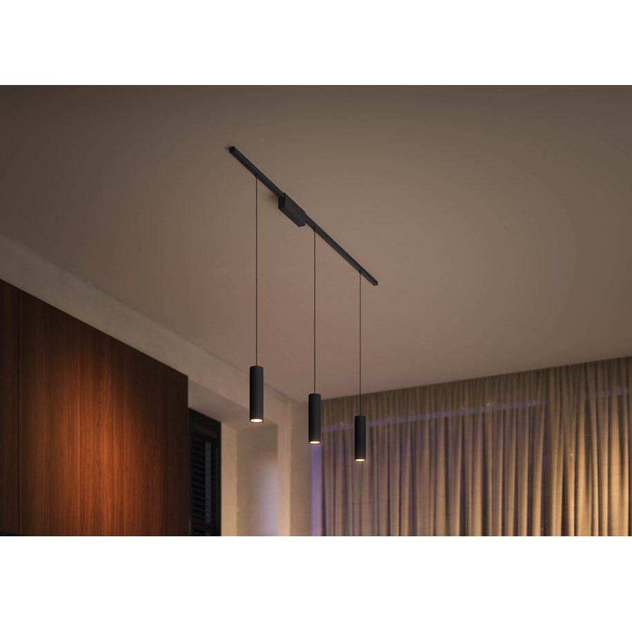 Philips Hue Perifo Ceiling Pendant 3 Cylinders Black Billig