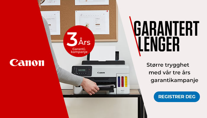 Canon 3 års garantikampanje - Proshop