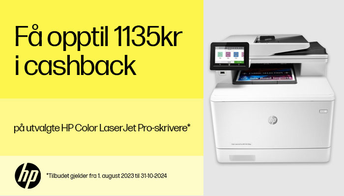 HP Color LaserJet Pro Cashback - Få opptil 1135kr i cashback